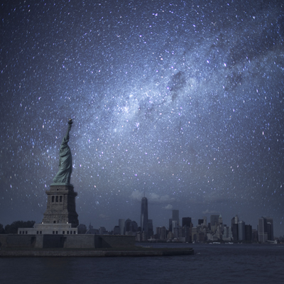 New York at night without lights