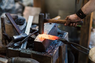 Forging a samurai sword