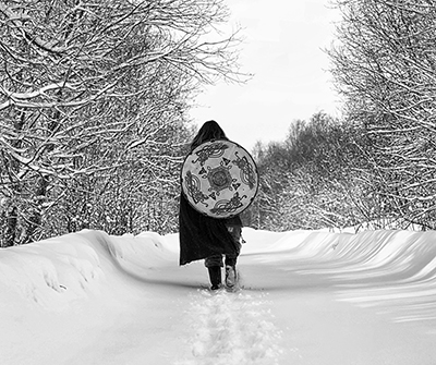 Warrior in snow